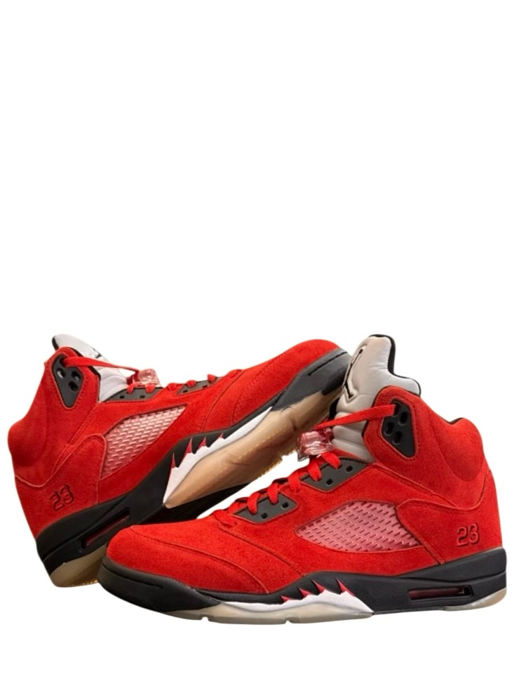 Air Jordan 5 - Red Black Gray Retro “Raging Bull” Sneakers